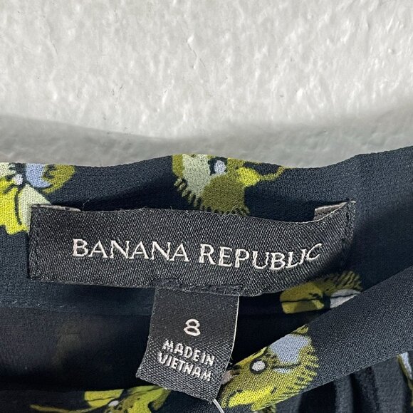 NEW Banana Republic Womens 8 Pleated Midi Skirt Floral Print Side Zip Closure - Picture 5 of 10